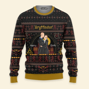 Wizrad Couple Harry Potter - Gift For Couple, Husband Wife, Anniversary - Personalized Ugly Sweater - CL20 NH96