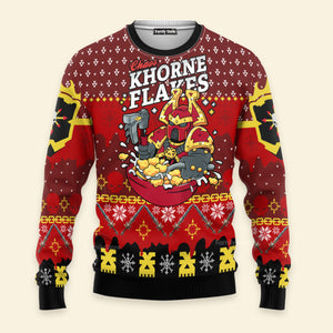 FamilyStore Warhammer Chaos Khorne Flakes Iconic - Ugly Christmas Sweater