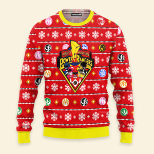 Mighty Morphin Power Rangers - Costume Ugly Christmas Sweater