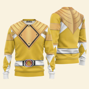 Yellow Ranger Dragon Shield Mighty Morphin Power Ranger- Hoodie Set, Sweatshirt, Sweatpants PRHS27