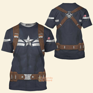 FamilyStore Captain America Stealth Suit The Winter Soldier Costume - 3D TShirt