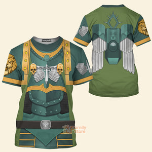 FamilyStore Warhammer Lion El Jonson Warrior - Costume Cosplay 3D Tshirt