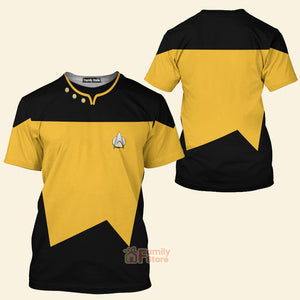 FamilyStore Star Trek The Next Generation Yellow - 3D TShirt