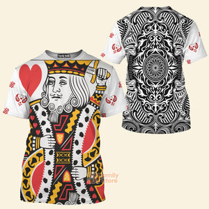 FamilyStore Costume Poker King Heart -3D TShirt