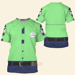 FamilyStore Photopass Cast Member Green Uniforms Disney Cast Member Costume - 3D TShirt