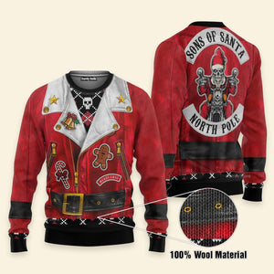 Sons Of Santa Motorcycle Club Ugly Christmas Sweater - Funny Gift For Friend, Family Member