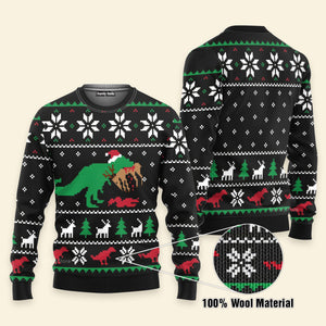 T-Rex Ugly Christmas Sweater For Men And Women