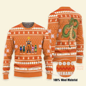 Goku San Kamekameha Orange Color - Gift For Family - Personalized Ugly Sweater -CL03 NA94