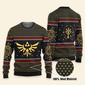 Legend Of Zelda Triforce Xmas - Wool Ugly Sweatshirt