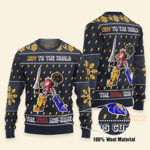 FamilyStore The Zord Has Come Power Rangers - Ugly Christmas Sweater