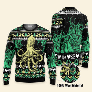 Octopus Cool Ugly Christmas Sweater - Gift For Men And Women