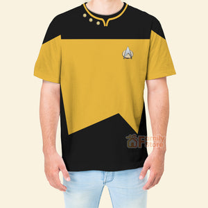 FamilyStore Star Trek The Next Generation Yellow - 3D TShirt