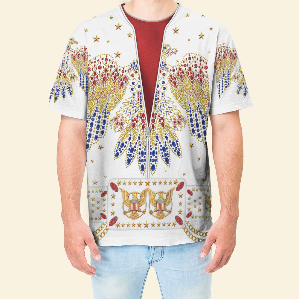 Elvis Aloha Costume From Hawaii - Hawaiian Hoodie Sweatshirt T-Shirt Sweatpants ELHS01