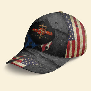 FamilyStore Jesus Saved My Life Hat American Flag - Classic Cap