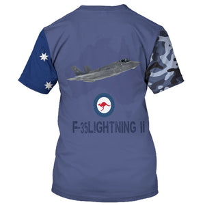 Personalized Veterans Lockheed Martin F-35A Lightning II 3D T-Shirt