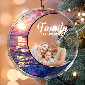 We Are A Family, Forever - Gift For Family - Personalized Glass Ornament NA94