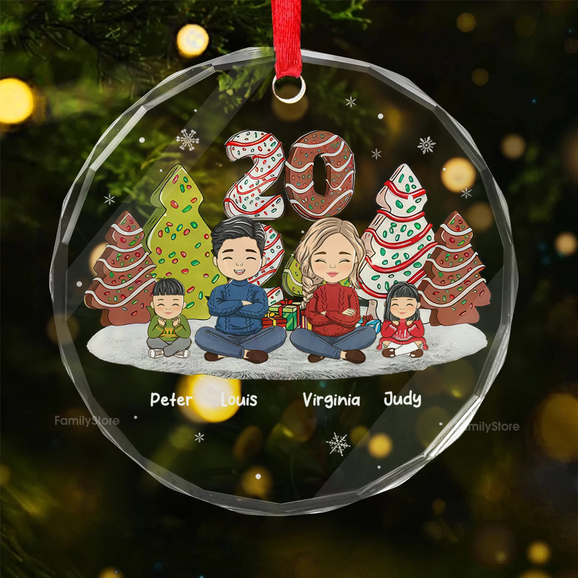 Cozy Family Moments Are Priceless - Christmas Gift For Family Members - Personalized Glass Ornament  - CL35 NA94