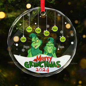 Merry Green Mas We Are Crew - Gift For Family - Personalized Glass Ornament - CL27 NA94