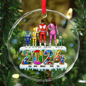 May The Power Protect You Merry Christmas 2024 - Gift For Family - Personalized Glass Ornament - CL21 NA94