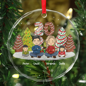 Cozy Family Moments Are Priceless - Christmas Gift For Family Members - Personalized Glass Ornament  - CL35 NA94