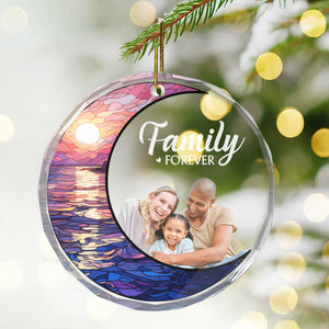 We Are A Family Forever- Gift For Family Persionalized Glass Ornament NA94