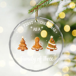 Family Tree Cake - Gift For Family - Personalized Glass Ornament - NA94