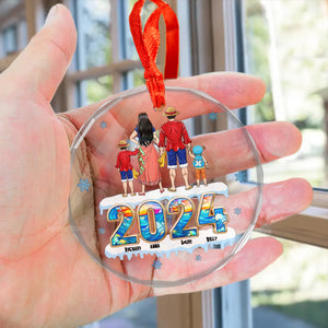 Best Pirate Family One Piece - Personalized Glass Ornament - Gift Christmas For Family Memmber, Gift For Mom, Gift for Dad - CL11 NH96