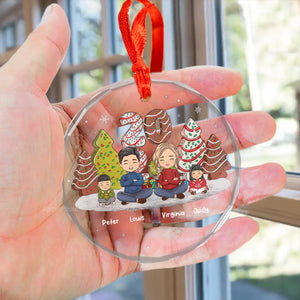 Cozy Family Moments Are Priceless - Christmas Gift For Family Members - Personalized Glass Ornament  - CL35 NA94