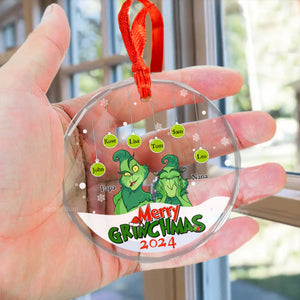 Merry Green Mas We Are Crew - Gift For Family - Personalized Glass Ornament - CL27 NA94