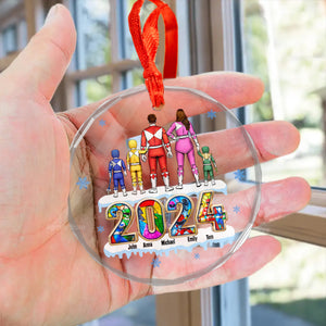 May The Power Protect You Merry Christmas 2024 - Gift For Family - Personalized Glass Ornament - CL21 NA94