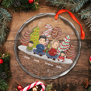 Cozy Family Moments Are Priceless - Christmas Gift For Family Members - Personalized Glass Ornament  - CL35 NA94