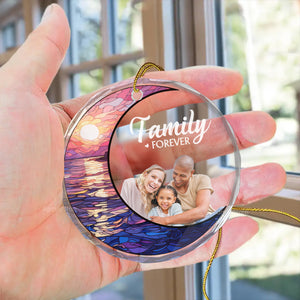 We Are A Family, Forever - Gift For Family - Personalized Glass Ornament NA94