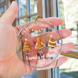 Family Tree Cake - Gift For Family - Personalized Glass Ornament - NA94