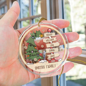 Family Is Where Life Begins And Love Never Ends - Gift For Family - Personalized Glass Ornament - NA94