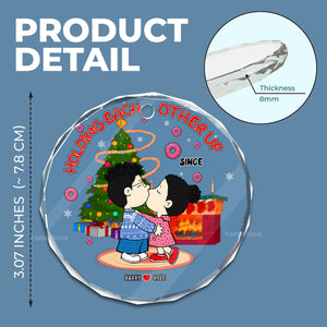 Peanuts Holding Each Other Up - Gift For Couples - Personalized Glass Ornament - CL45 NH96