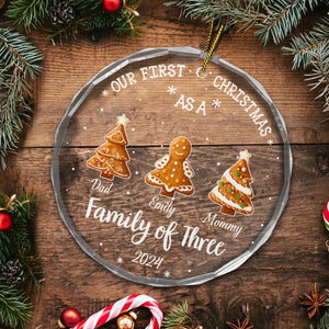 Family Tree Cake - Gift For Family - Personalized Glass Ornament - NA94