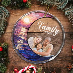 We Are A Family, Forever - Gift For Family - Personalized Glass Ornament NA94