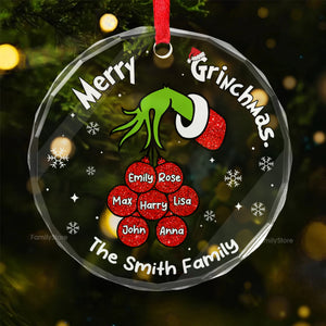 Merry Green Mas Let's Make A Heart - Gift For Family Members - Personalized Acrylic Ornament NA94