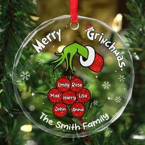 Merry Green Mas Let's Make A Heart - Gift For Family Members - Personalized Acrylic Ornament NA94