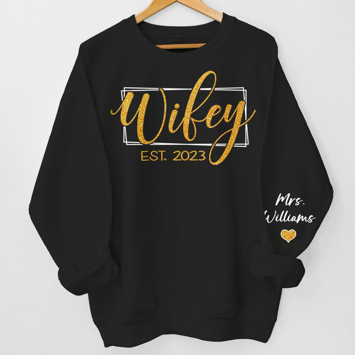 The Beginning Of Forever - Personalized Sweatshirt With Design On Sleeve -  Gift For Couple, Husband Wife, Anniversary, Engagement, Wedding, Marriage Gift | Custom Sleeve NH96