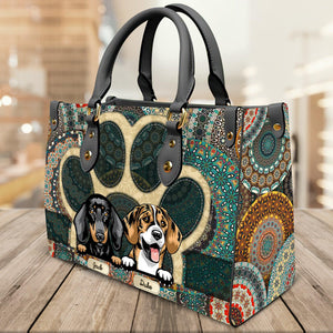 Pawsitively In Love - Personalized Leather Handbag - Gift for Dog Lovers, Dog Dad, Dog Mom | CLP13 NH96