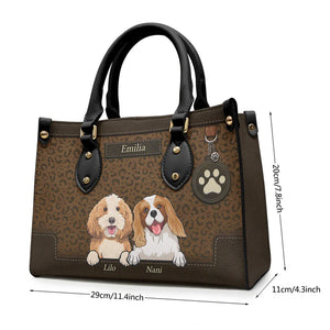 You're A Pawfect Fur Mom - Personalized Leather Handbag - Gift for Dog Lovers, Dog Dad, Dog Mom | CLP14 NH96