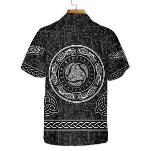 Magic Viking Symbol Ethnic Norse Seamless Pattern Hawaiian Shirt