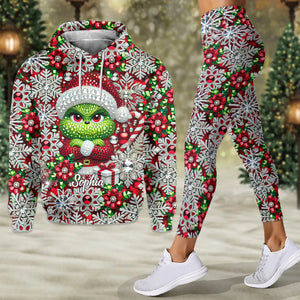 Merry Grinchmas - Personalized Green Monster Stole Christmas Hoodie and Leggings DN100