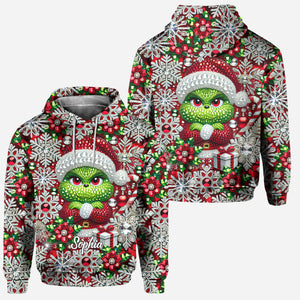 Merry Grinchmas - Personalized Green Monster Stole Christmas Hoodie and Leggings DN100