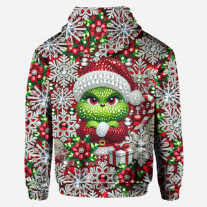 Merry Grinchmas - Personalized Green Monster Stole Christmas Hoodie and Leggings DN100