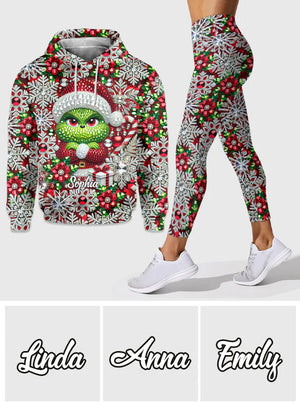 Merry Grinchmas - Personalized Green Monster Stole Christmas Hoodie and Leggings DN100