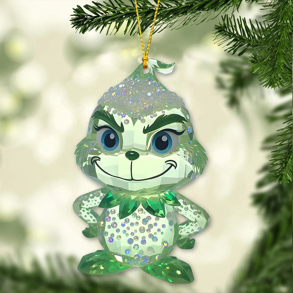 Merry Green Monster Christmas - Stole Christmas Ornament DN100