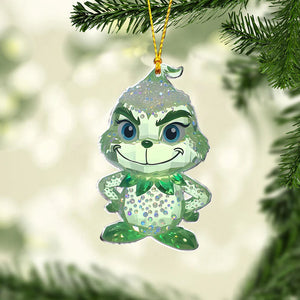 Merry Green Monster Christmas - Stole Christmas Ornament DN100