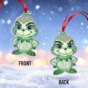 Merry Green Monster Christmas - Stole Christmas Ornament DN100